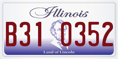 IL license plate B310352