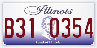 IL license plate B310354