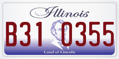 IL license plate B310355