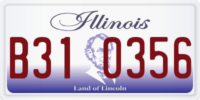 IL license plate B310356