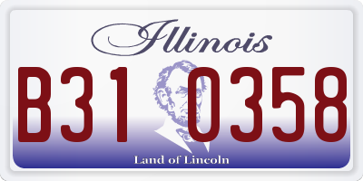 IL license plate B310358