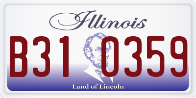IL license plate B310359