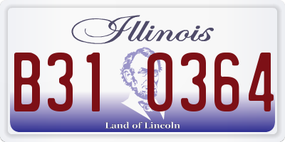 IL license plate B310364