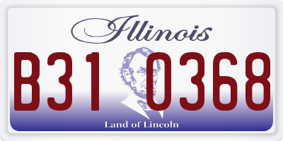 IL license plate B310368