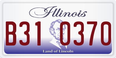 IL license plate B310370