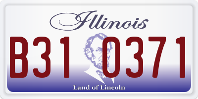 IL license plate B310371