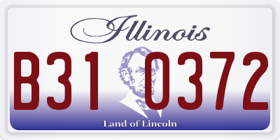 IL license plate B310372