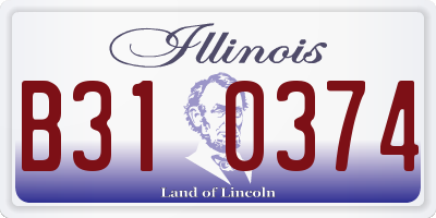 IL license plate B310374