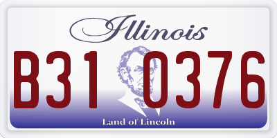 IL license plate B310376
