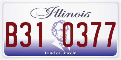 IL license plate B310377