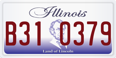IL license plate B310379