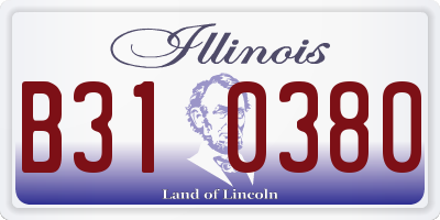 IL license plate B310380