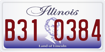 IL license plate B310384