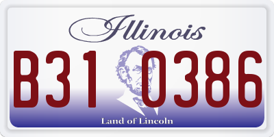 IL license plate B310386