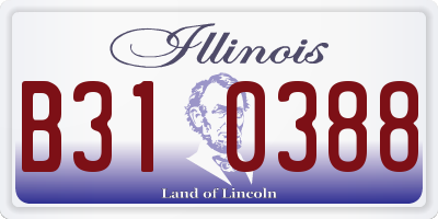 IL license plate B310388