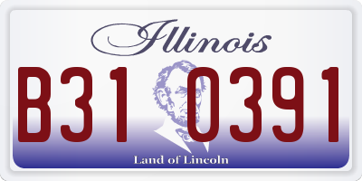 IL license plate B310391