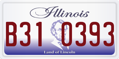 IL license plate B310393