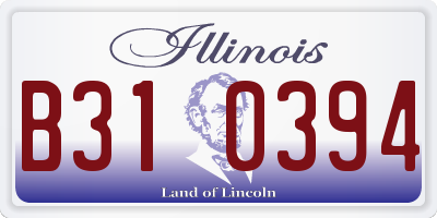 IL license plate B310394