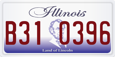 IL license plate B310396