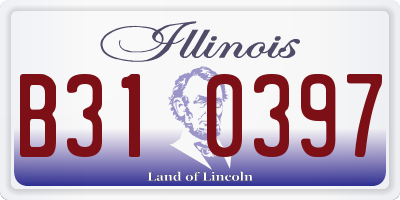 IL license plate B310397