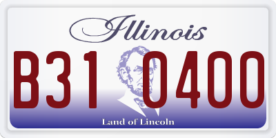IL license plate B310400