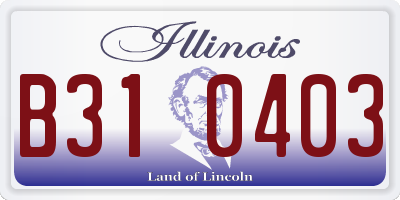 IL license plate B310403