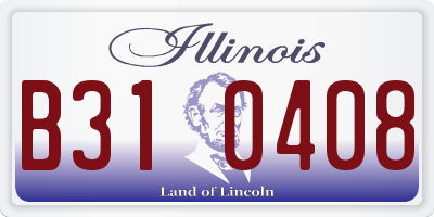IL license plate B310408