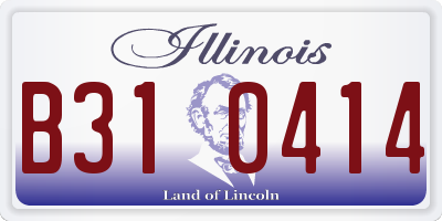 IL license plate B310414