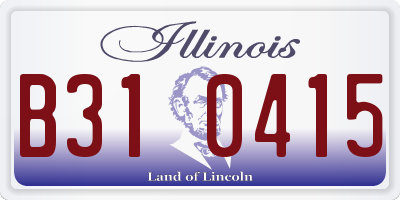 IL license plate B310415