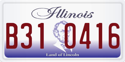 IL license plate B310416