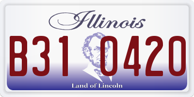 IL license plate B310420