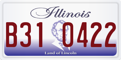 IL license plate B310422