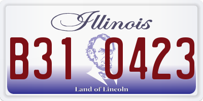 IL license plate B310423