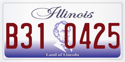 IL license plate B310425