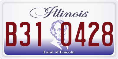 IL license plate B310428