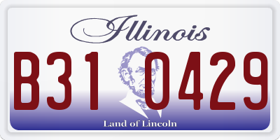 IL license plate B310429