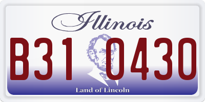 IL license plate B310430