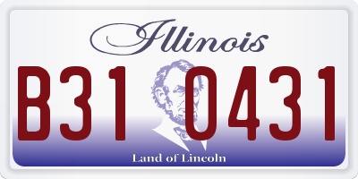 IL license plate B310431