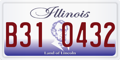 IL license plate B310432