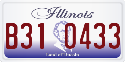IL license plate B310433