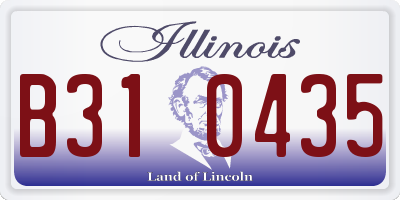 IL license plate B310435