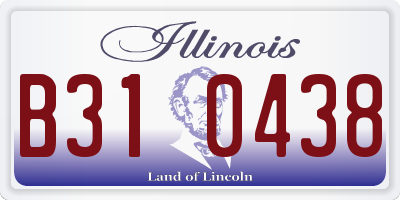 IL license plate B310438