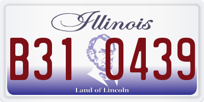 IL license plate B310439