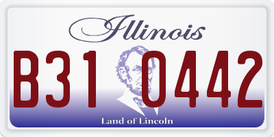 IL license plate B310442