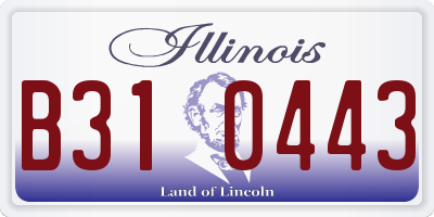 IL license plate B310443