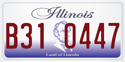 IL license plate B310447