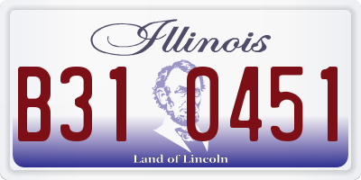 IL license plate B310451