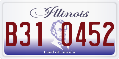 IL license plate B310452