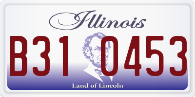 IL license plate B310453