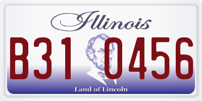 IL license plate B310456